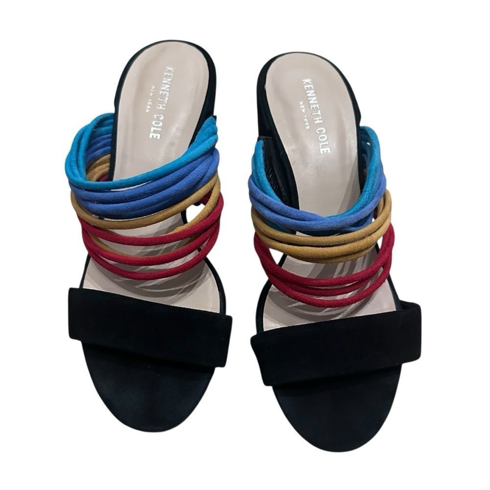Kenneth Cole Hannon Strappy Sandals Mule Heel 7.5 - Picture 2 of 8